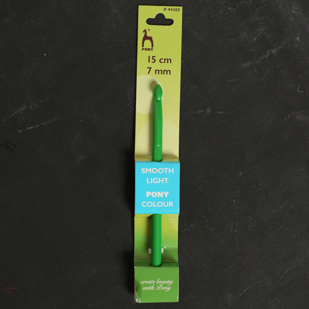 Pony Colour 7 mm 15 cm Yeşil Plastik Yün Tığ - 44365